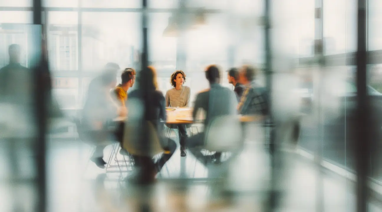 SalesRun Employees at a meeting