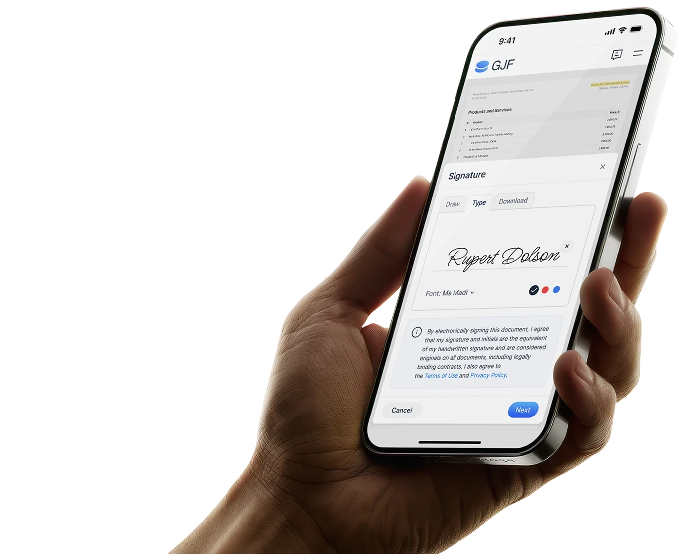 SalesRun on mobile device