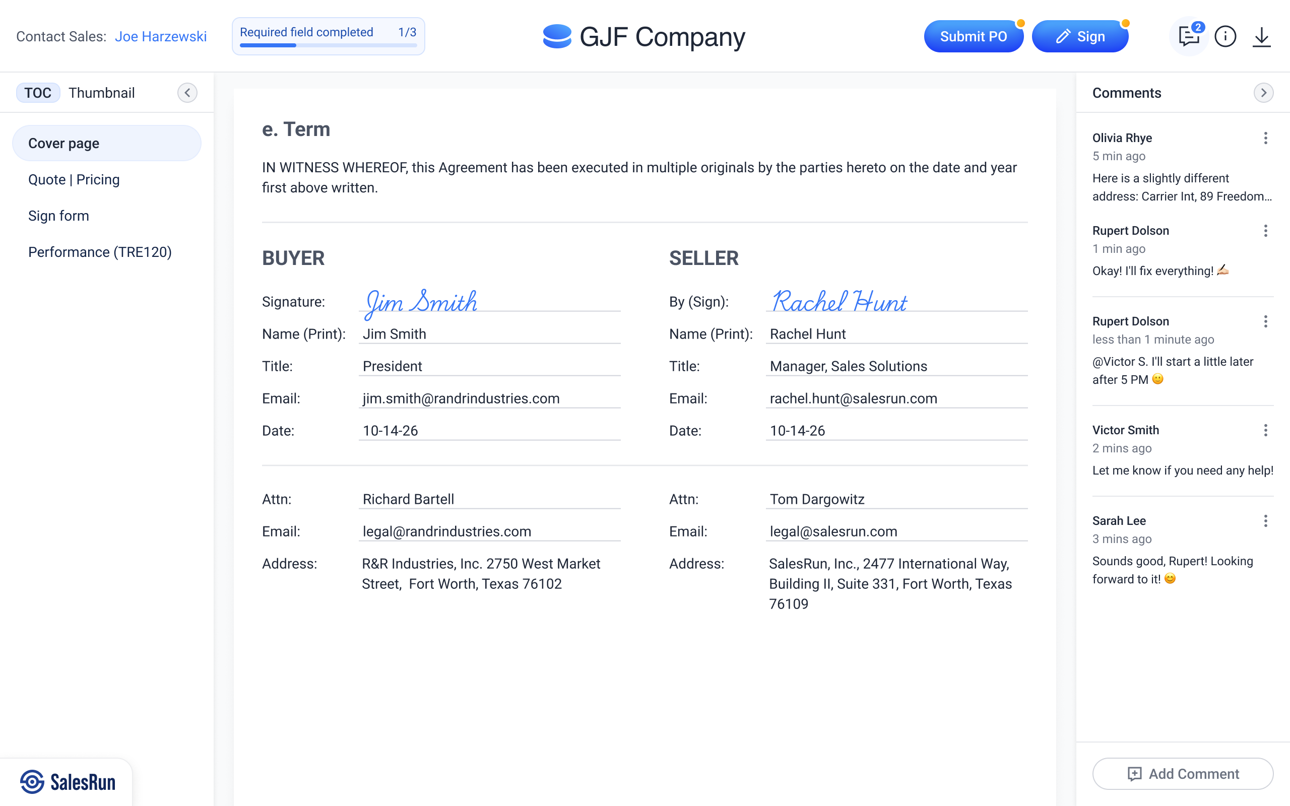 Interactive proposals